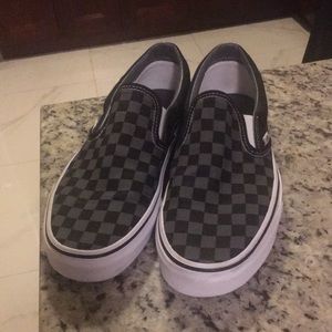 Vans checkerboard slip ons
